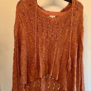 En Creme crocheted hoodie